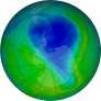 Antarctic ozone map for 2022-11-29